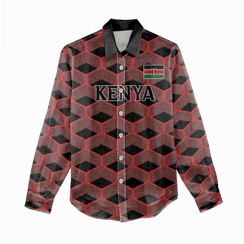Personalized Kenya Athletics Women Casual Shirt Black Jersey - African Pride