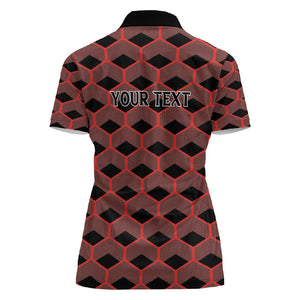 Personalized Kenya Athletics Women Polo Shirt Black Jersey - African Pride