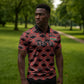 Personalized Kenya Athletics Black Jersey Zipper Polo Shirt