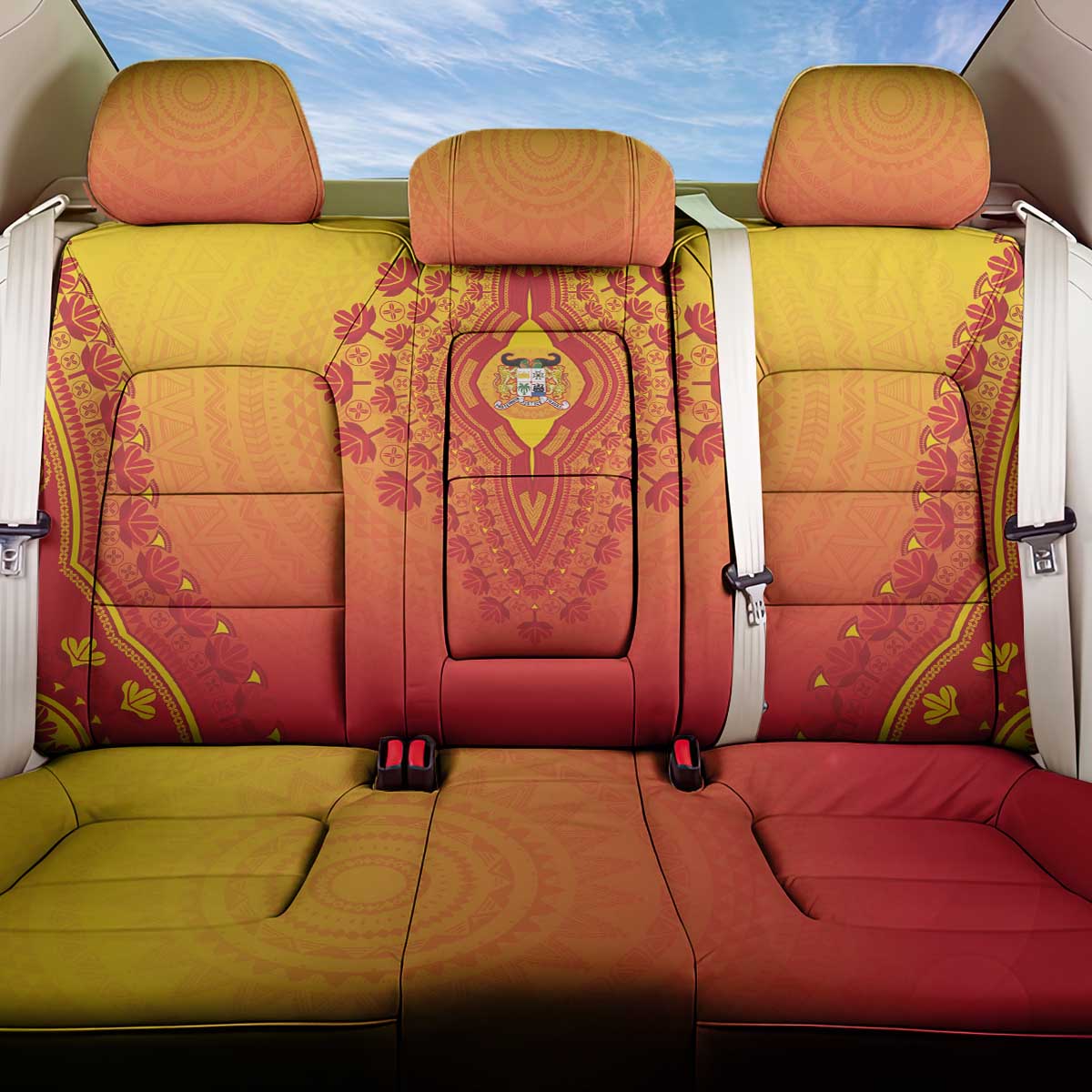 Afro Benin Back Car Seat Cover African Dashiki Style - African Pride