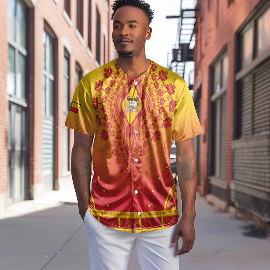 Personalized Afro Benin Baseball Jersey African Dashiki Style - African Pride