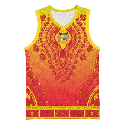 Personalized Afro Benin Basketball Jersey African Dashiki Style - African Pride