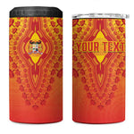Personalized Afro Benin 4 in 1 Can Cooler Tumbler African Dashiki Style - African Pride
