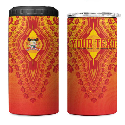 Personalized Afro Benin 4 in 1 Can Cooler Tumbler African Dashiki Style - African Pride