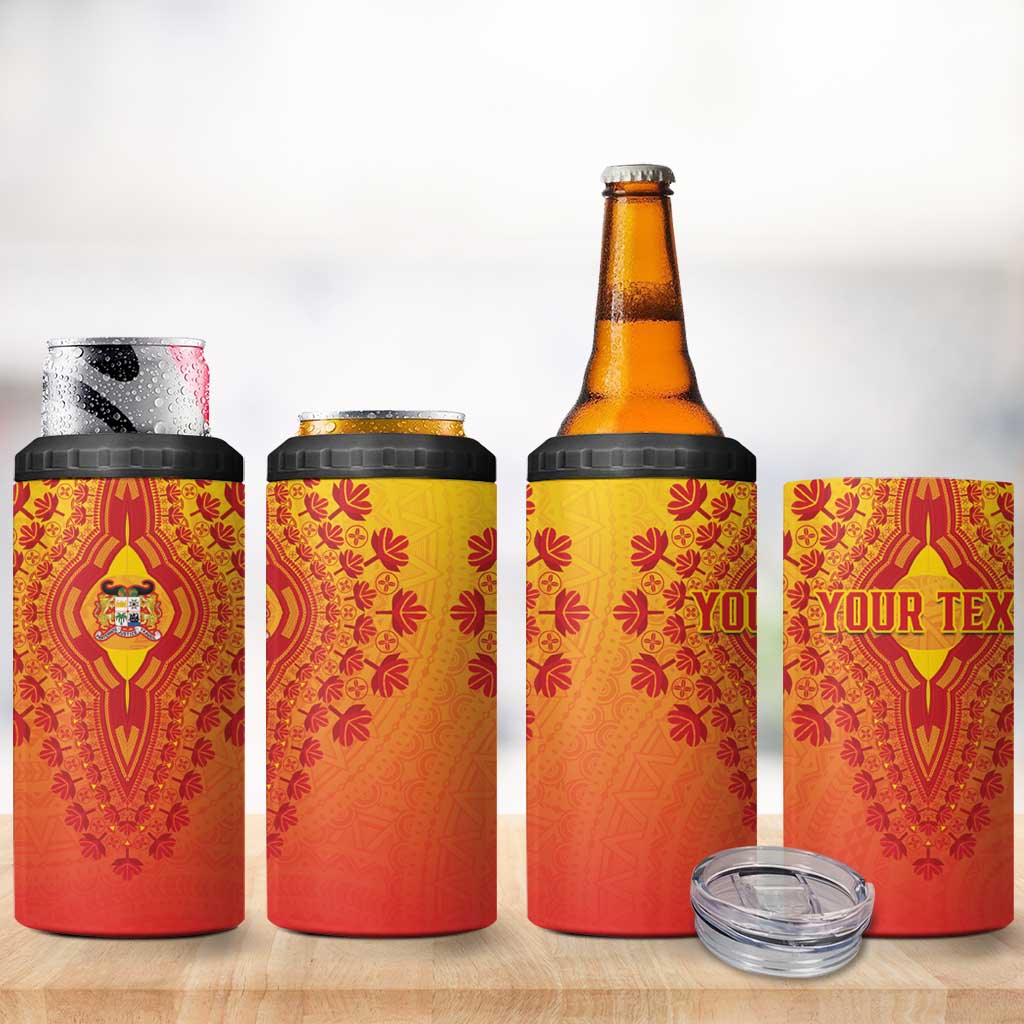 Personalized Afro Benin 4 in 1 Can Cooler Tumbler African Dashiki Style - African Pride
