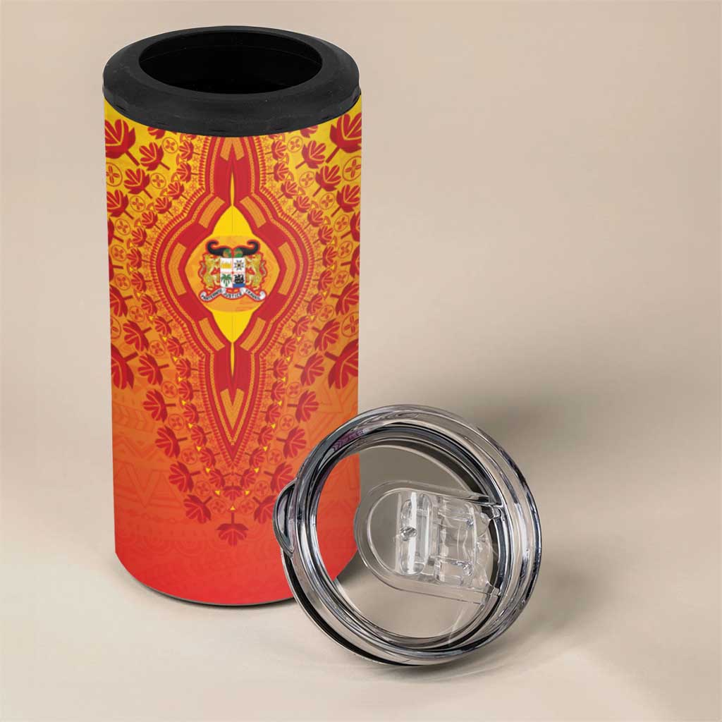Personalized Afro Benin 4 in 1 Can Cooler Tumbler African Dashiki Style - African Pride