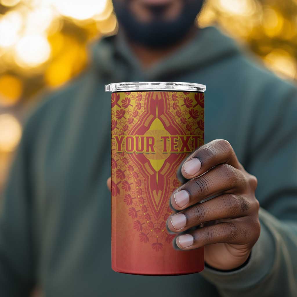Personalized Afro Benin 4 in 1 Can Cooler Tumbler African Dashiki Style - African Pride