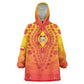 Personalized Afro Benin Kid Wearable Blanket Hoodie African Dashiki Style - African Pride