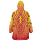 Personalized Afro Benin Kid Wearable Blanket Hoodie African Dashiki Style - African Pride