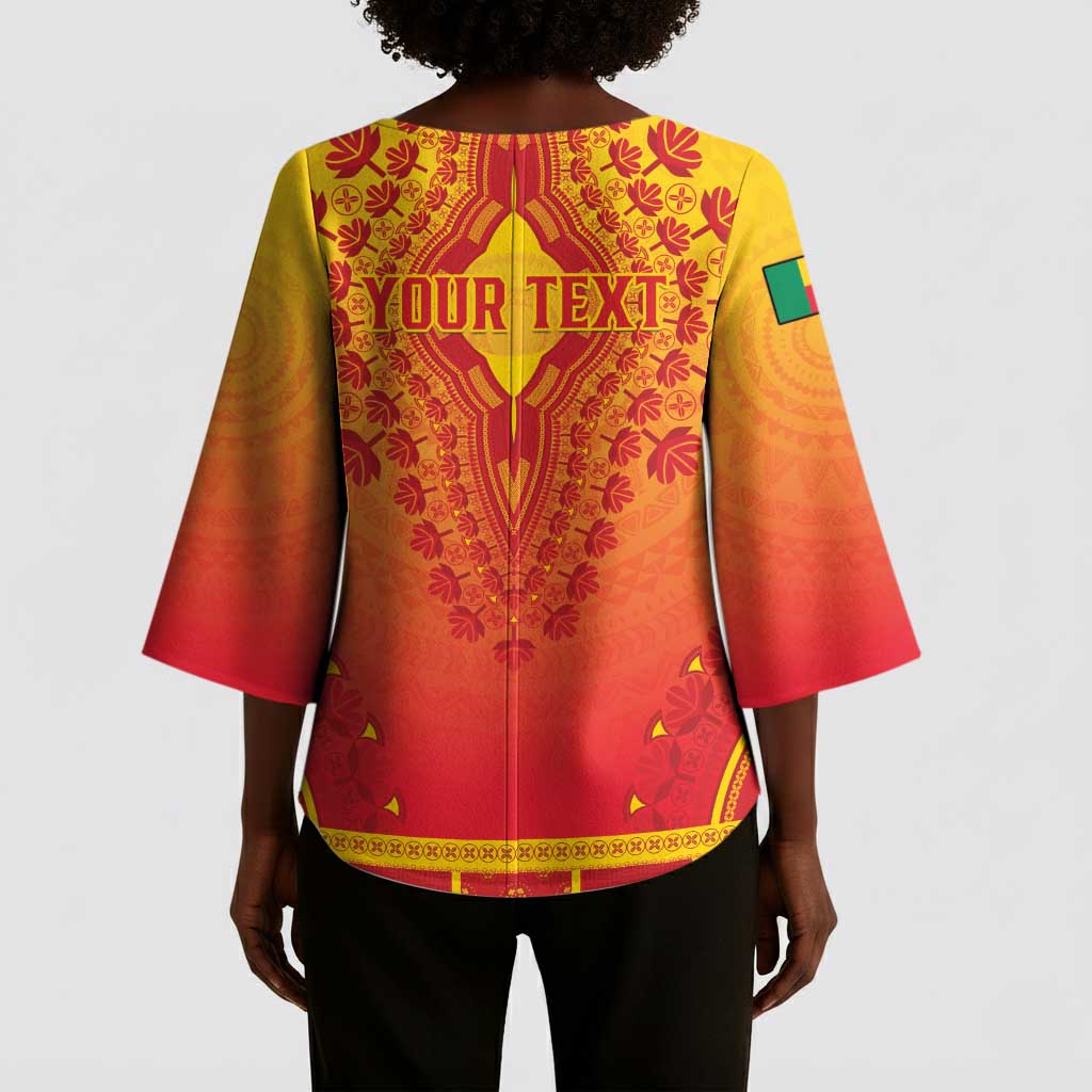 Personalized Benin African Dashiki Kimono Sleeve Blouse
