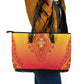 Afro Benin Leather Tote Bag African Dashiki Style - African Pride