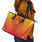 Afro Benin Leather Tote Bag African Dashiki Style - African Pride