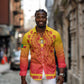 Personalized Afro Benin Long Sleeve Button Shirt African Dashiki Style - African Pride