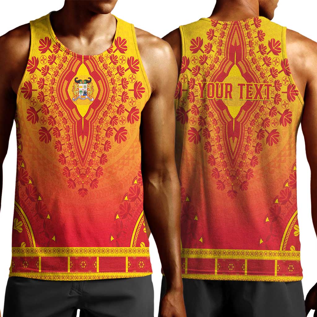 Personalized Afro Benin Men Tank Top African Dashiki Style - African Pride