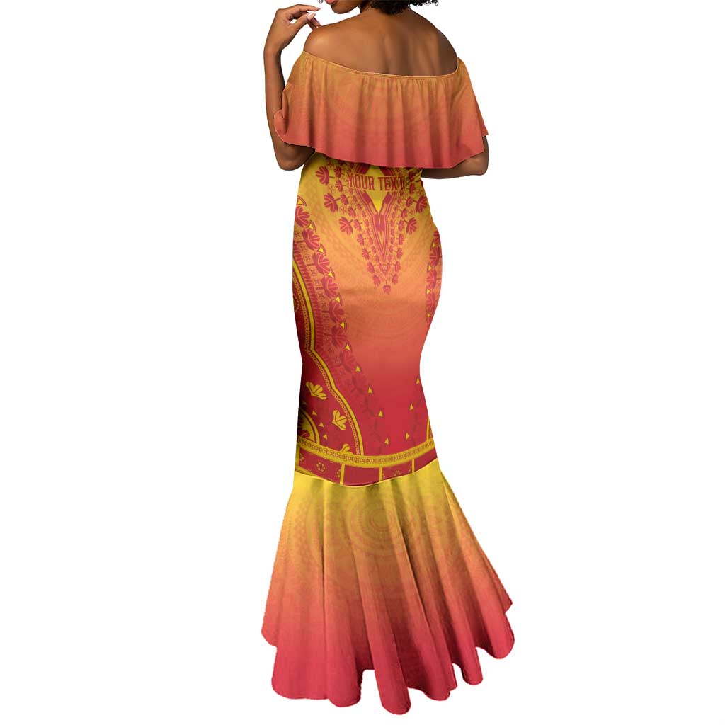 Personalized Afro Benin Mermaid Dress African Dashiki Style - African Pride