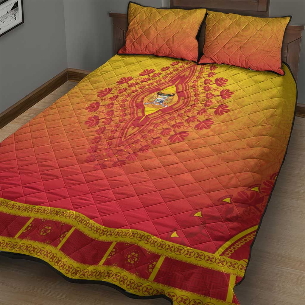 Afro Benin Quilt Bed Set African Dashiki Style - African Pride
