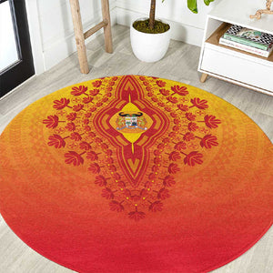 Afro Benin Round Carpet African Dashiki Style - African Pride