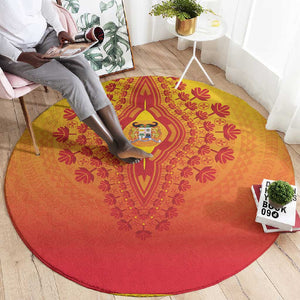 Afro Benin Round Carpet African Dashiki Style - African Pride