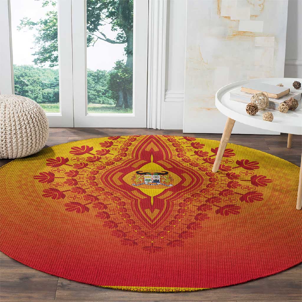 Afro Benin Round Carpet African Dashiki Style - African Pride