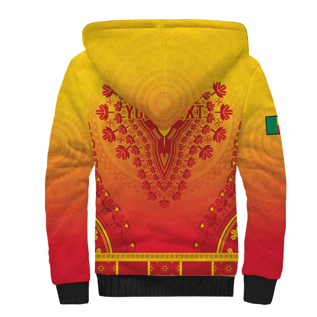 Personalized Afro Benin Sherpa Hoodie African Dashiki Style - African Pride