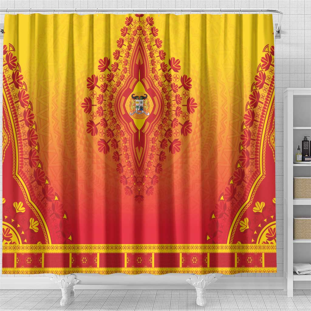 Afro Benin Shower Curtain African Dashiki Style - African Pride