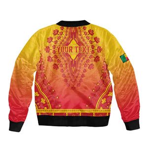 Personalized Afro Benin Sleeve Zip Bomber Jacket African Dashiki Style - African Pride