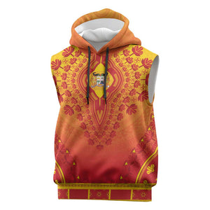 Personalized Afro Benin Sleeveless Hoodie African Dashiki Style - African Pride