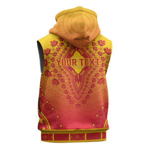 Personalized Afro Benin Sleeveless Hoodie African Dashiki Style - African Pride