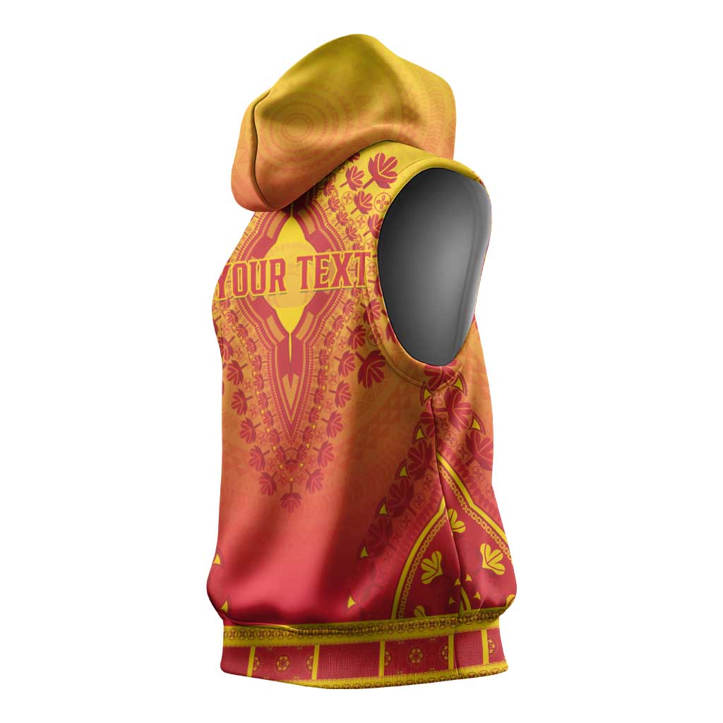 Personalized Afro Benin Sleeveless Hoodie African Dashiki Style - African Pride