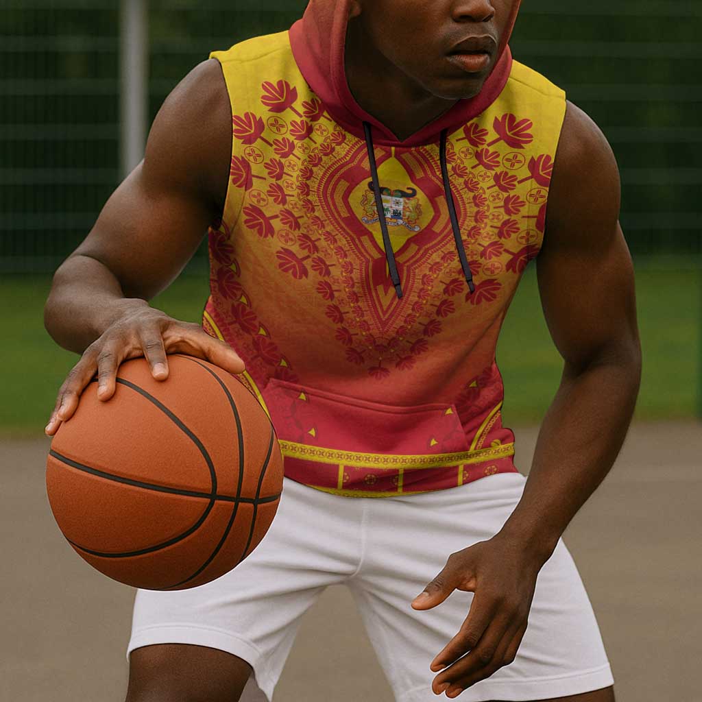 Personalized Afro Benin Sleeveless Hoodie African Dashiki Style - African Pride