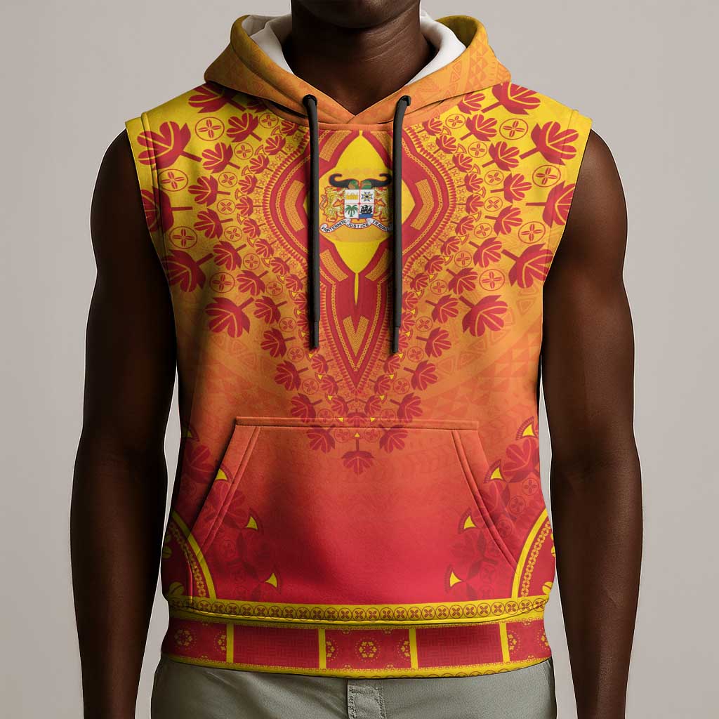 Personalized Afro Benin Sleeveless Hoodie African Dashiki Style - African Pride