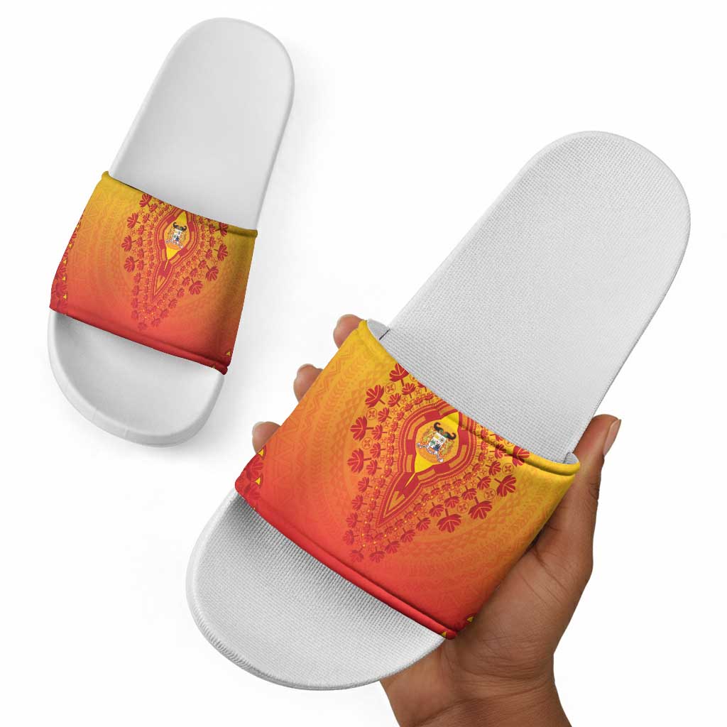 Benin African Dashiki Slide Sandals