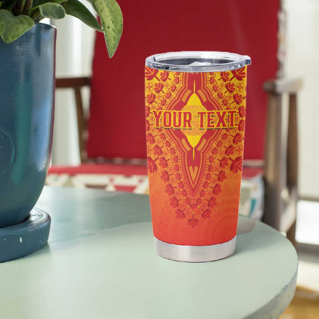 Personalized Afro Benin Tumbler Cup African Dashiki Style - African Pride