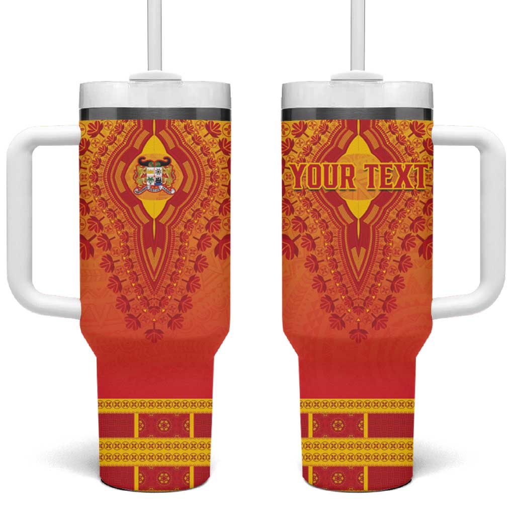 Personalized Afro Benin Tumbler With Handle African Dashiki Style - African Pride