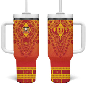Personalized Afro Benin Tumbler With Handle African Dashiki Style - African Pride