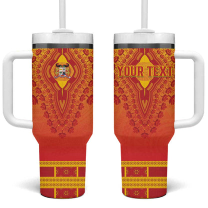 Personalized Afro Benin Tumbler With Handle African Dashiki Style - African Pride