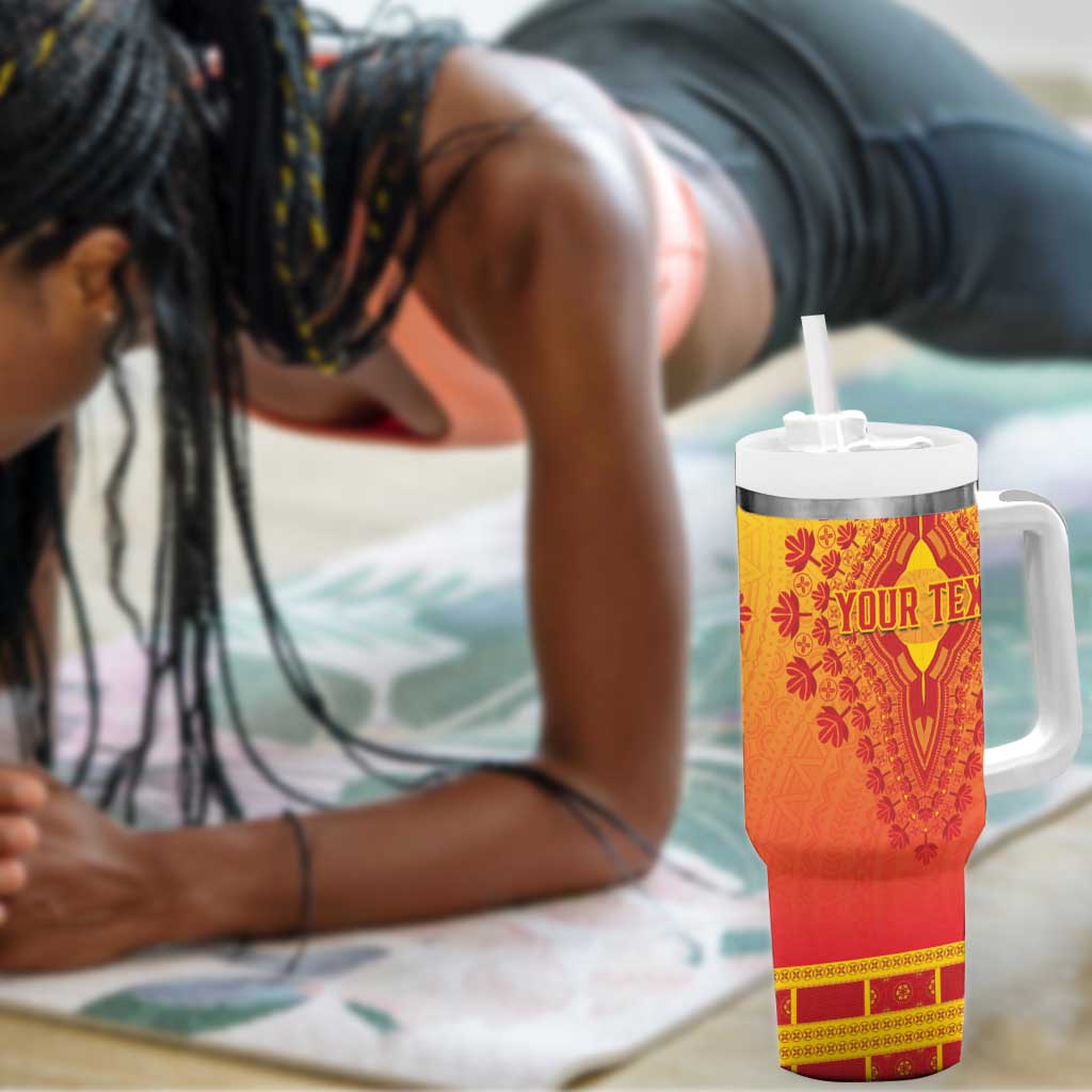Personalized Afro Benin Tumbler With Handle African Dashiki Style - African Pride
