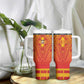 Personalized Afro Benin Tumbler With Handle African Dashiki Style - African Pride