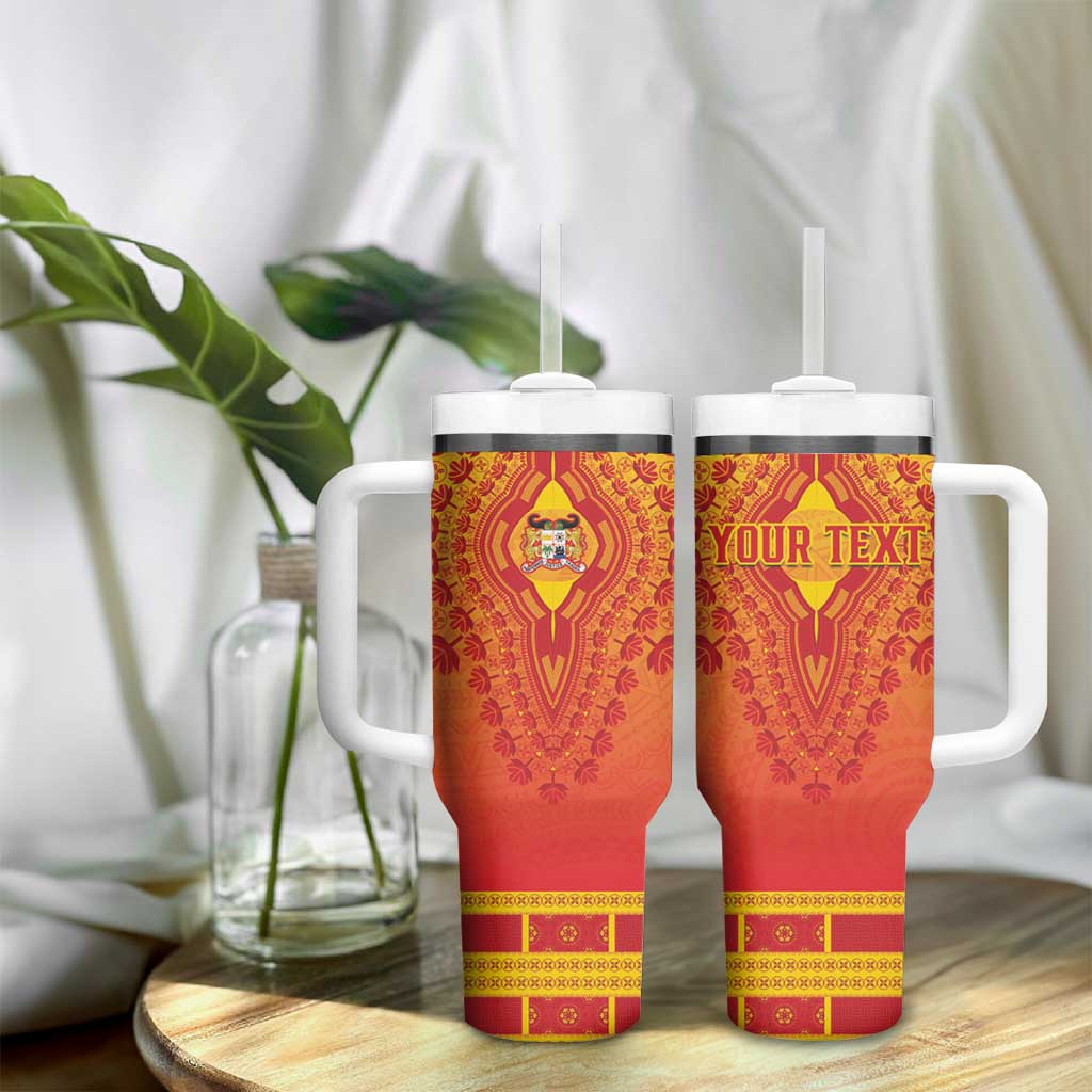 Personalized Afro Benin Tumbler With Handle African Dashiki Style - African Pride