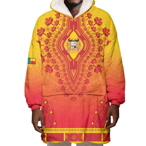Personalized Afro Benin Wearable Blanket Hoodie African Dashiki Style - African Pride