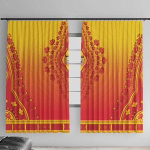 Afro Benin Window Curtain African Dashiki Style - African Pride