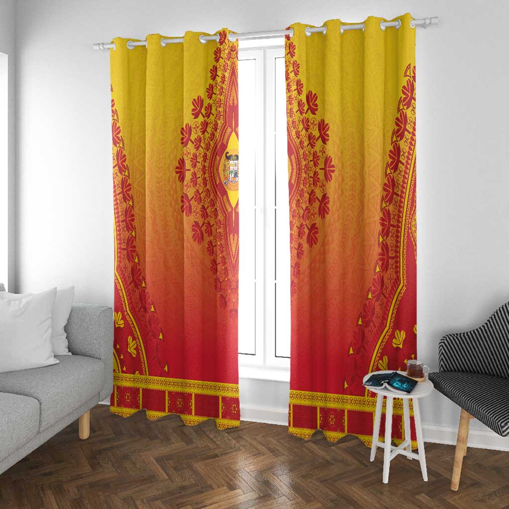 Afro Benin Window Curtain African Dashiki Style - African Pride