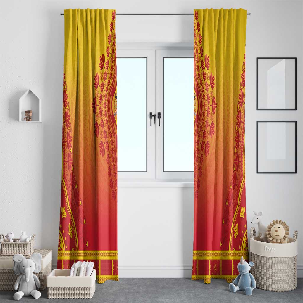 Afro Benin Window Curtain African Dashiki Style - African Pride