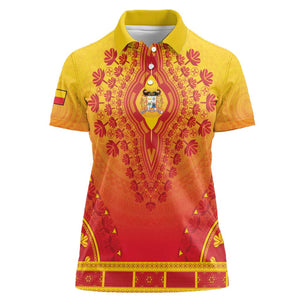 Personalized Afro Benin Women Polo Shirt African Dashiki Style - African Pride