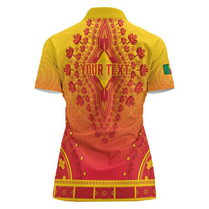 Personalized Afro Benin Women Polo Shirt African Dashiki Style - African Pride
