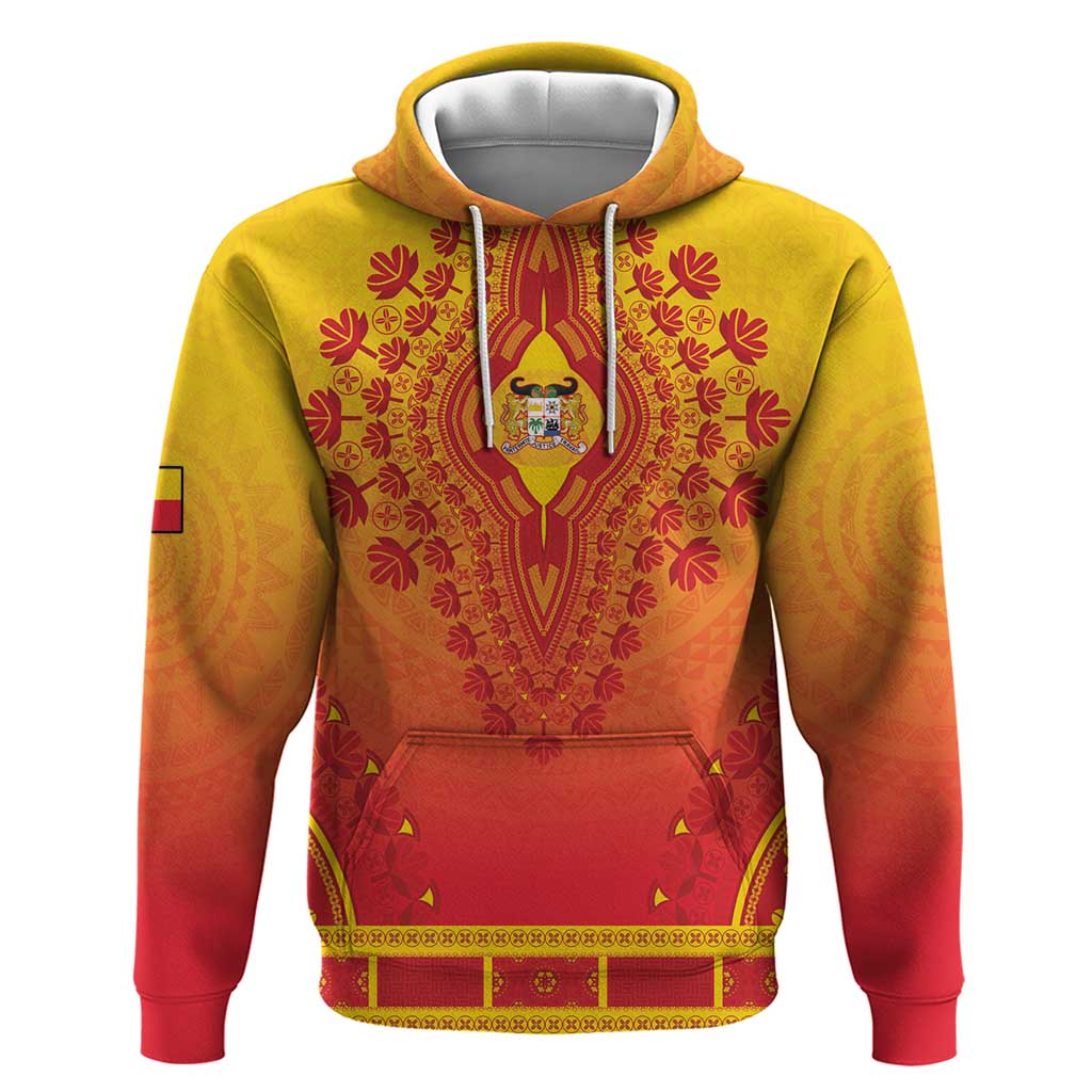 Personalized Afro Benin Zip Hoodie African Dashiki Style - African Pride