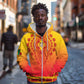 Personalized Afro Benin Zip Hoodie African Dashiki Style - African Pride
