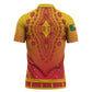 Personalized Benin African Dashiki Zipper Polo Shirt