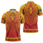 Personalized Benin African Dashiki Zipper Polo Shirt