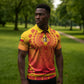 Personalized Benin African Dashiki Zipper Polo Shirt